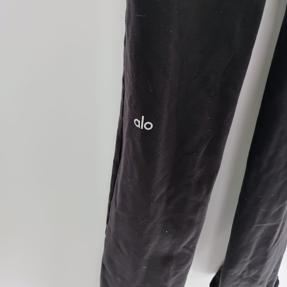 Alo Yoga Airbrush 7/8 High Waist Flutter Legging Black Stretch Women's Size XS - Picture 10 of 11
